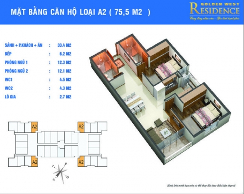 Bán căn hộ góc chung cư cao cấp diện tích nhỏ chỉ 1,8 tỷ