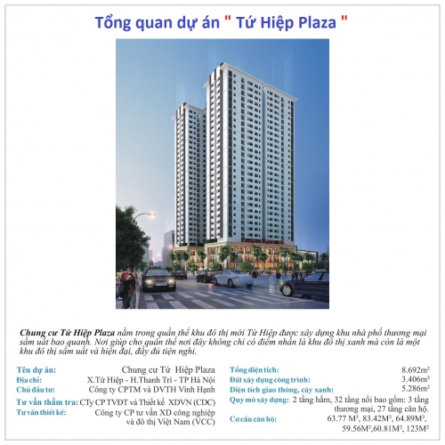 Bán chung cư Tứ Hiệp Plaza vị trí đẹp